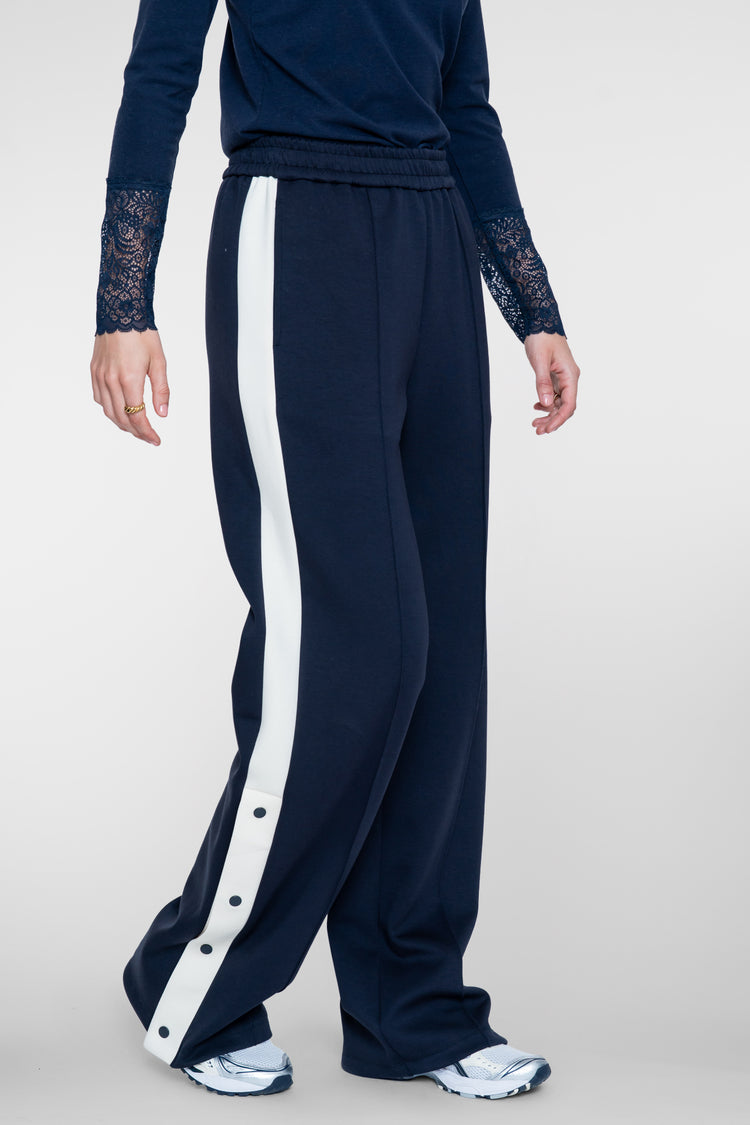 Geisha trackpant met sportieve bies