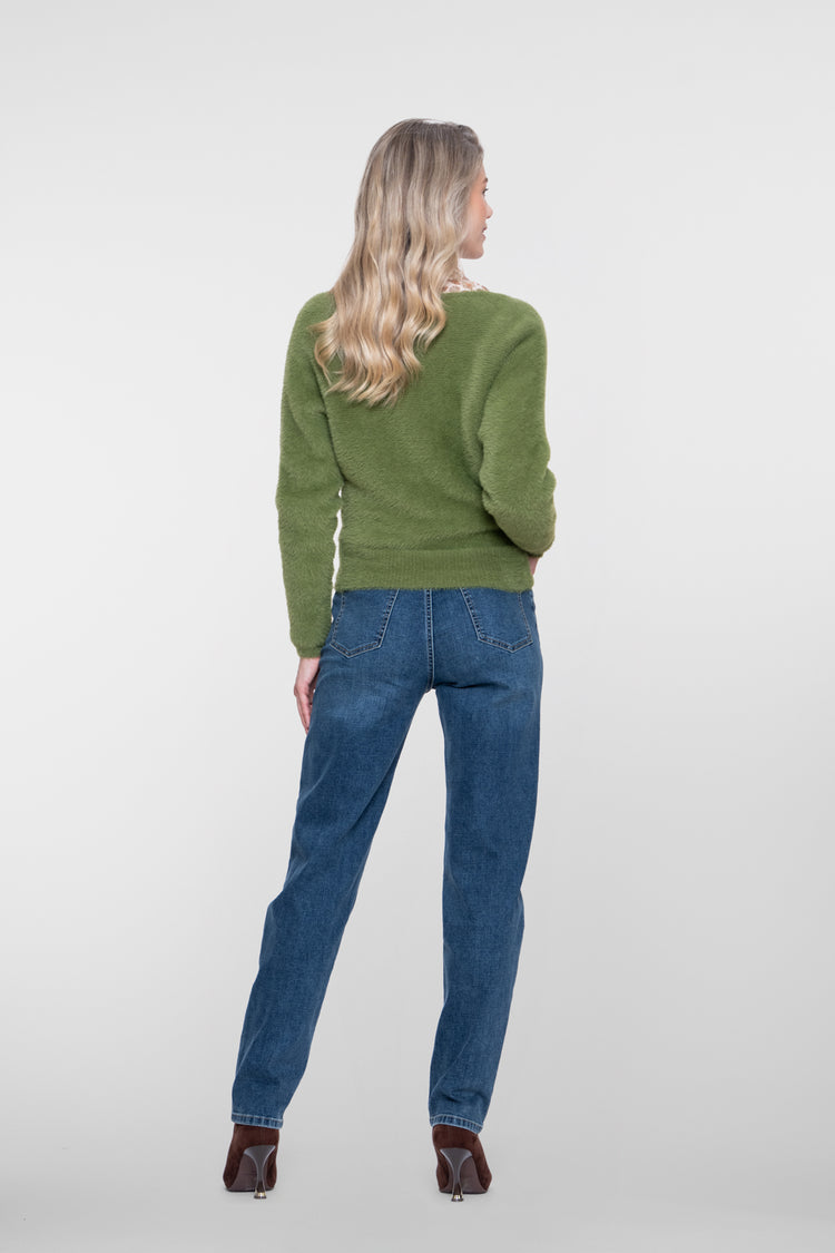 Geisha jeans met rechte pasvorm en hoge taille