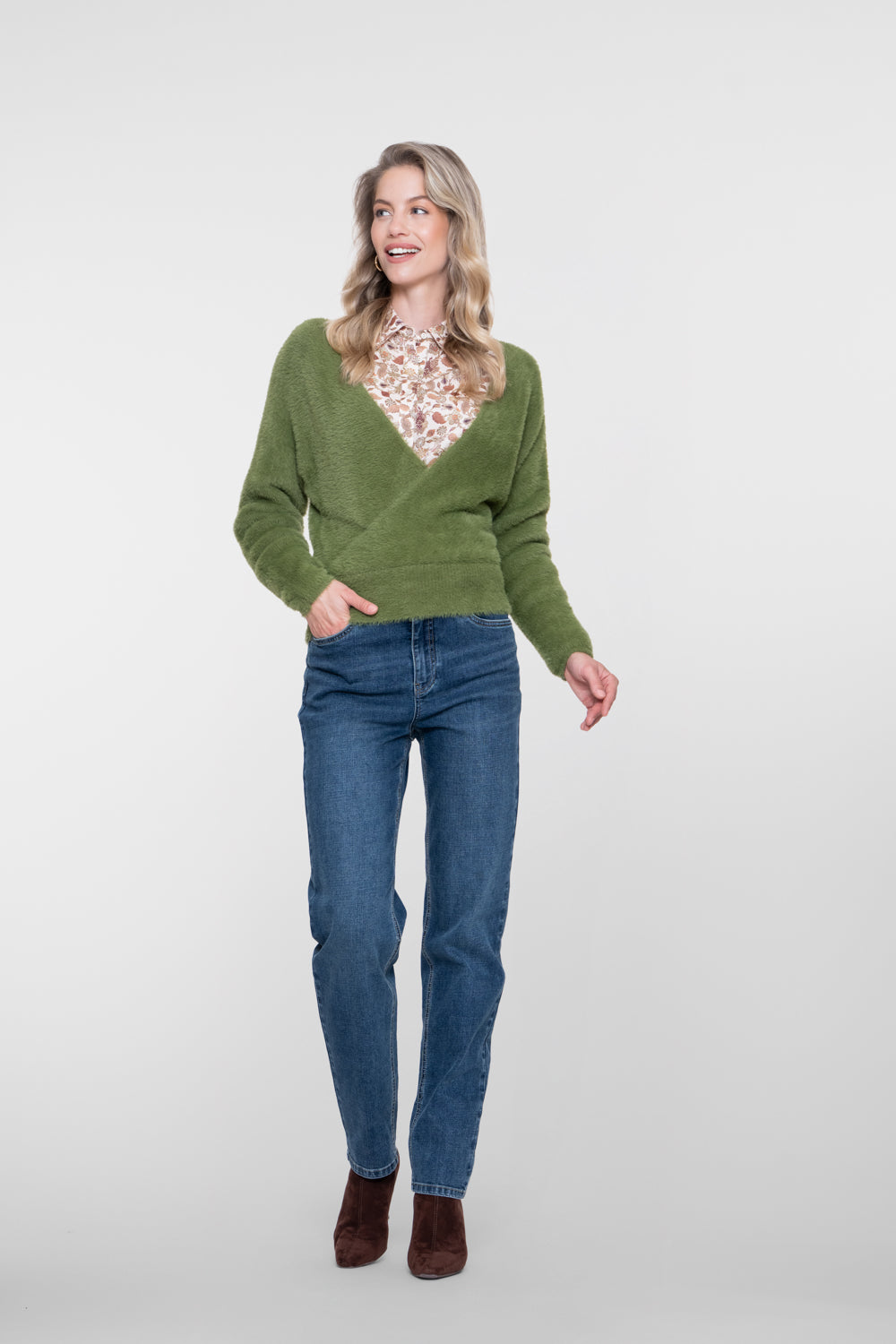Geisha jeans met rechte pasvorm en hoge taille