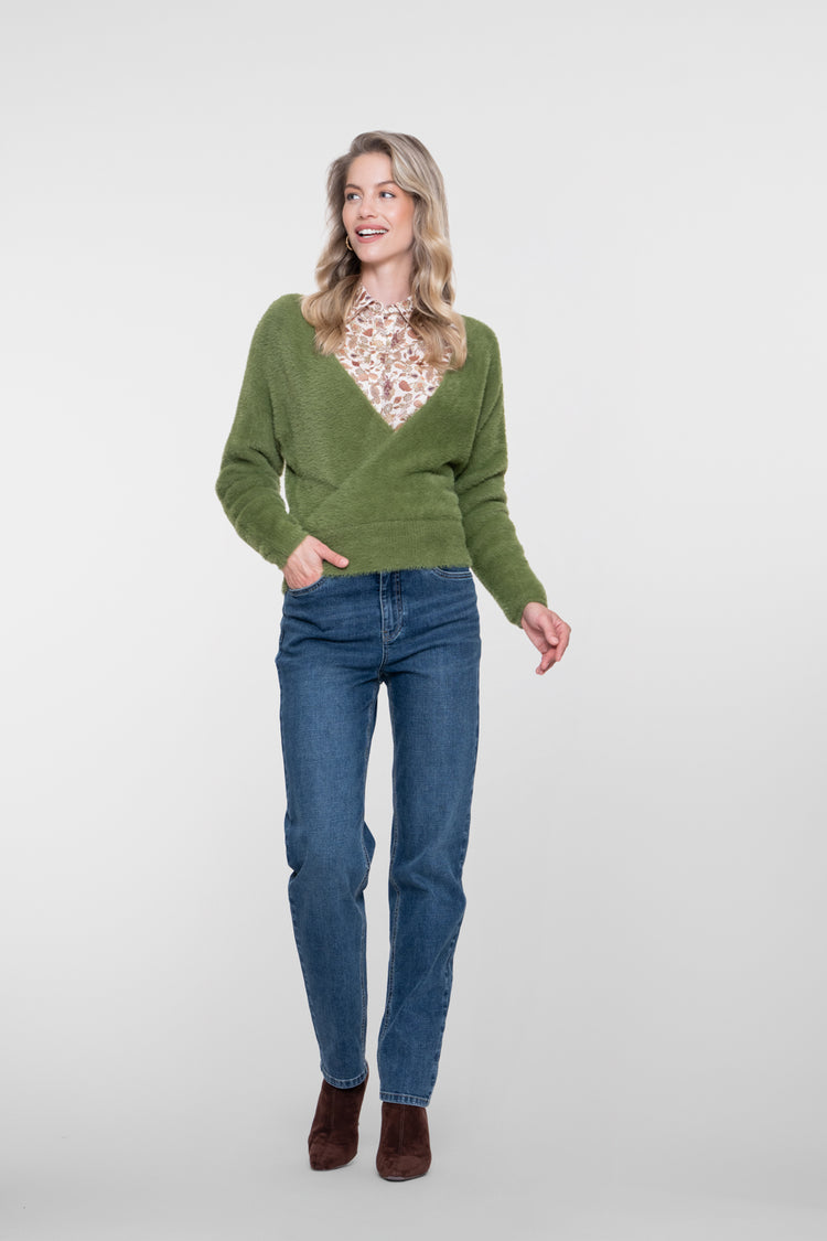 Geisha jeans met rechte pasvorm en hoge taille
