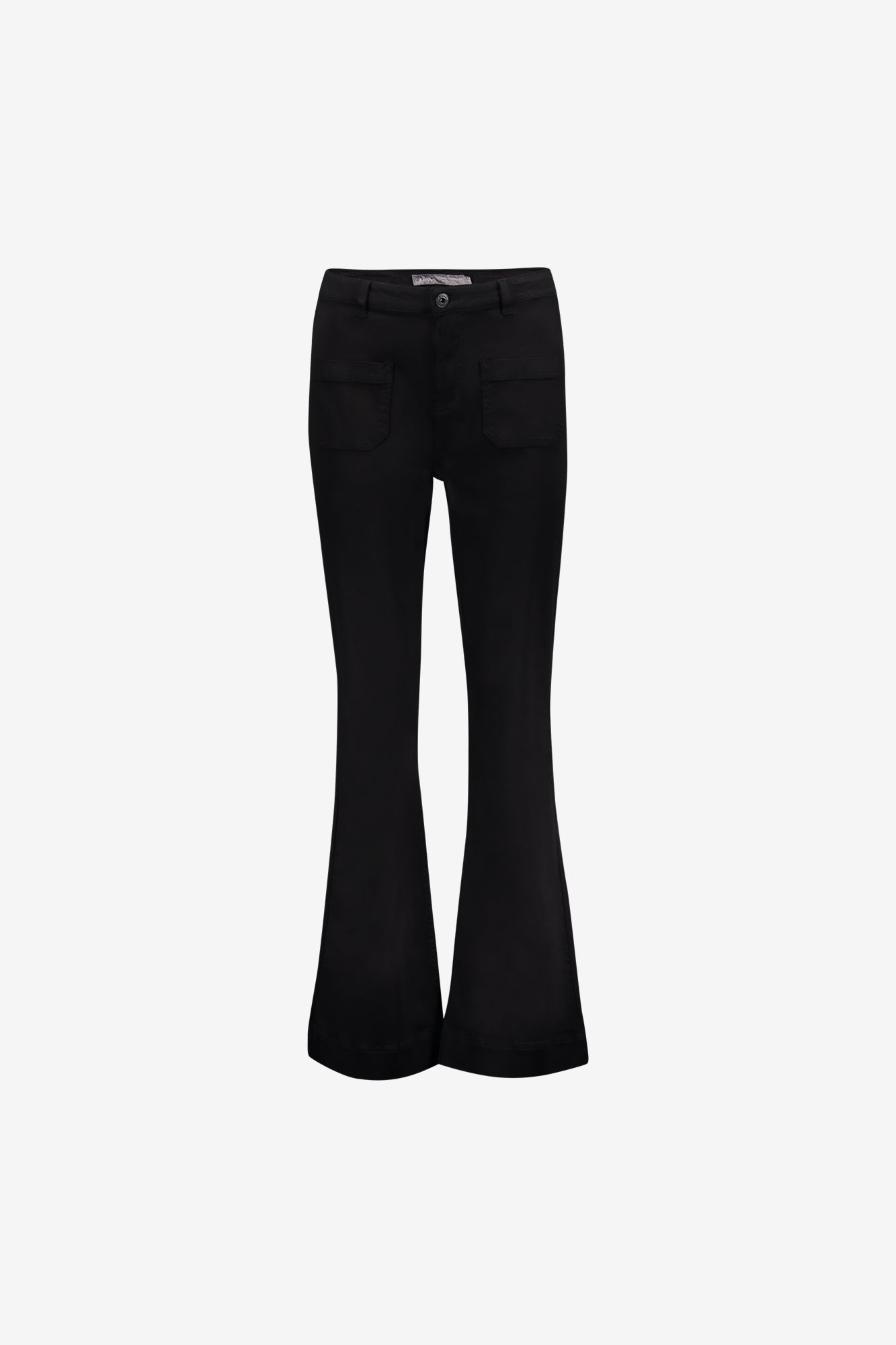 Geisha zwarte flared jeans met hoge taille