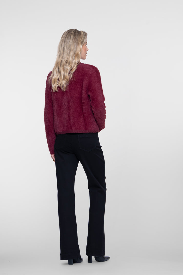 Geisha zwarte flared jeans met hoge taille