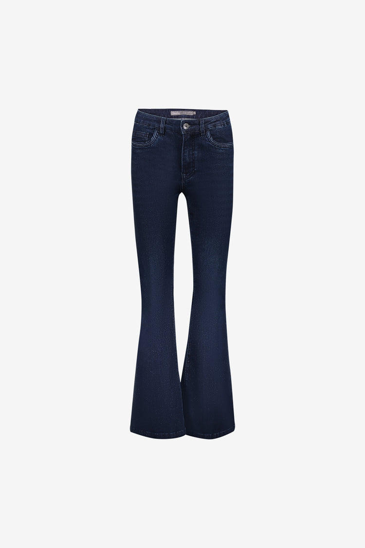 Geisha flared jeans met lurex