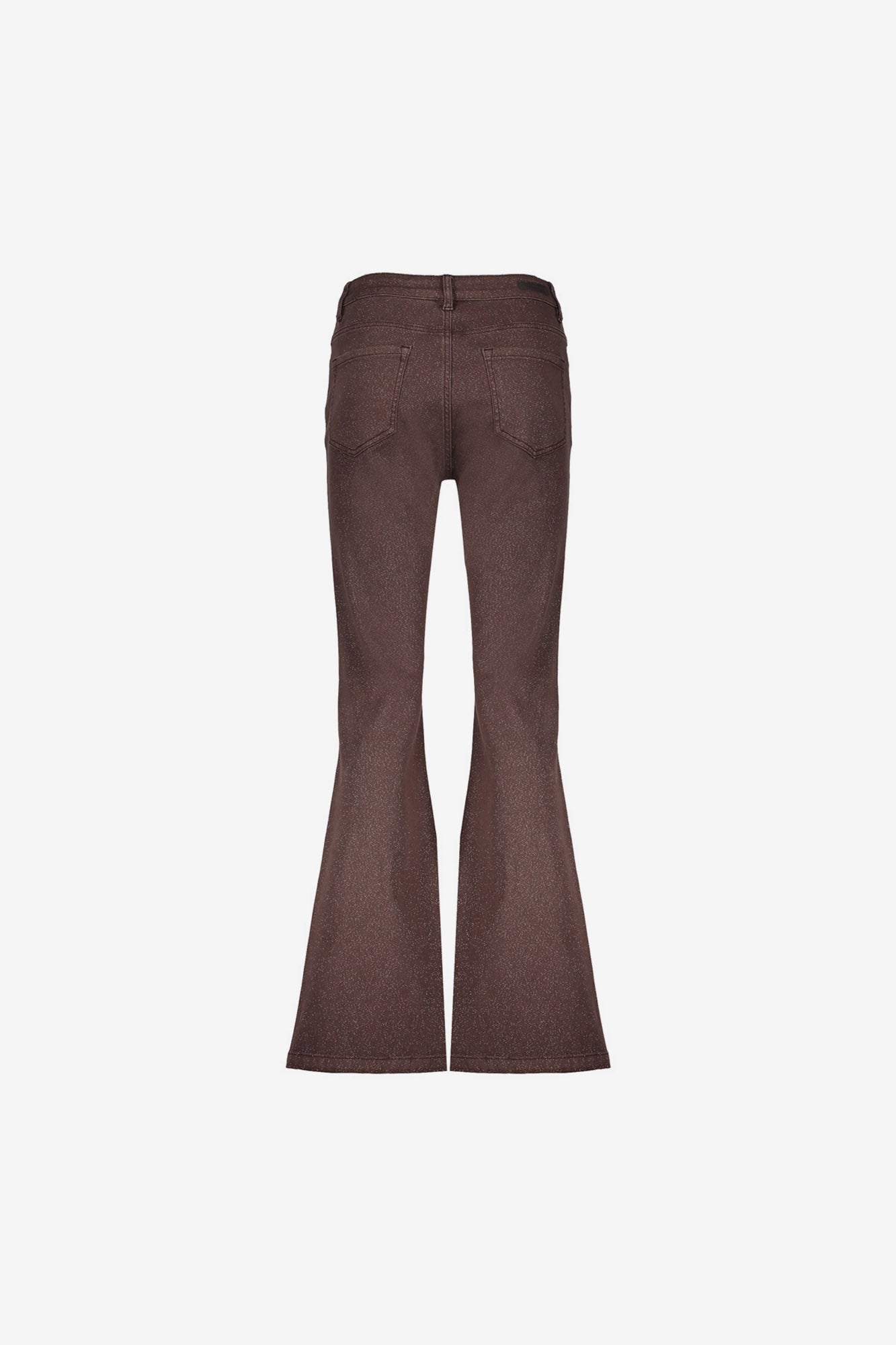 Geisha mid waist flare jeans met subtiele glitter