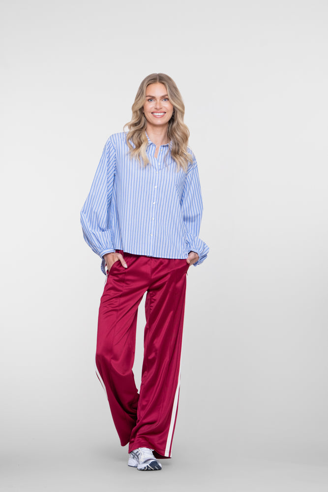Geisha trackpant met contrasterende zijbies