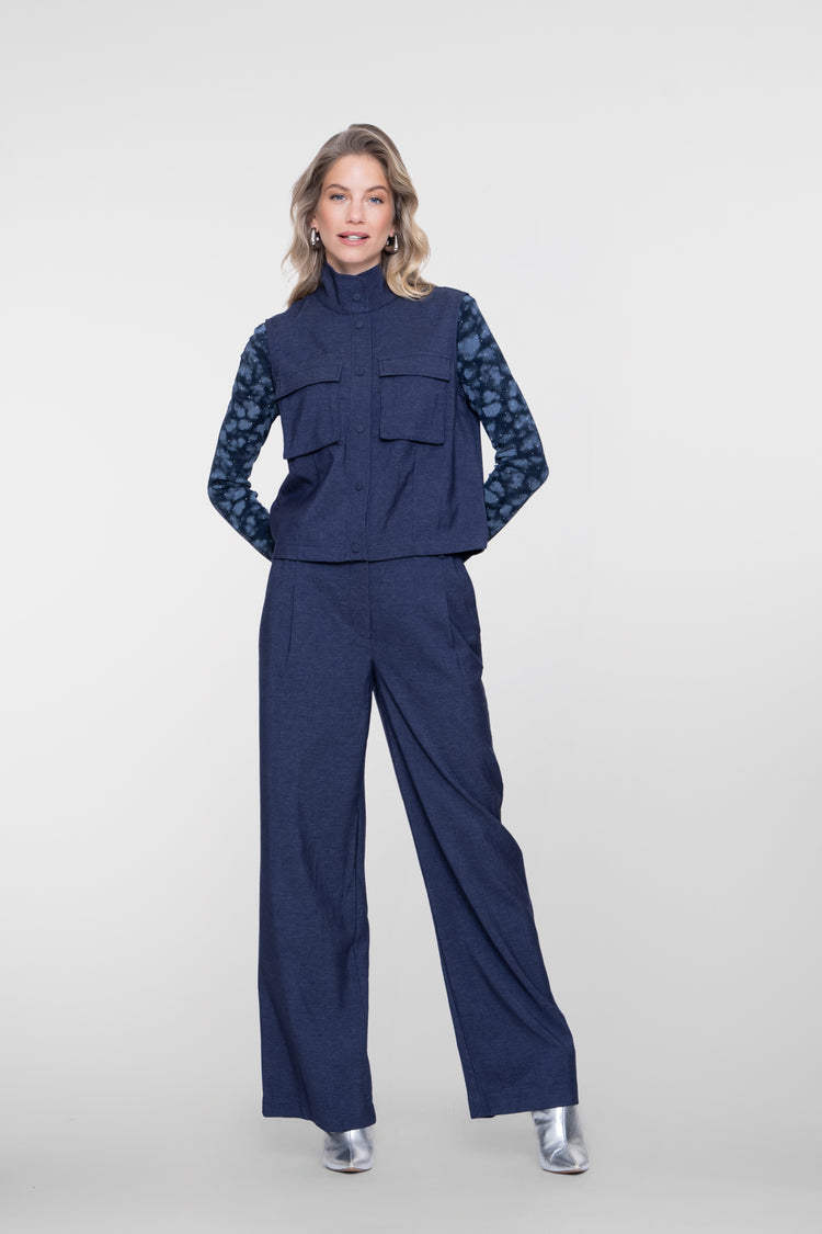 Geisha pantalon met flared pijpen