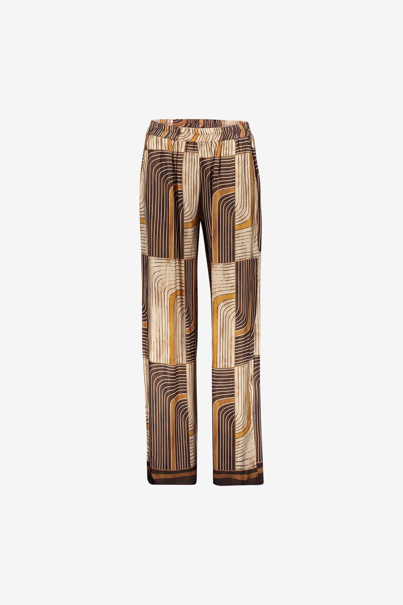 Geisha dames pantalon met grafische print en comfortabele elastische taille