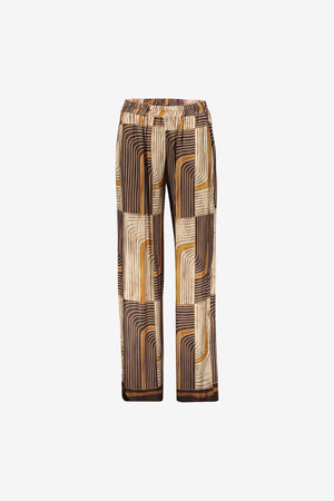 Geisha dames pantalon met grafische print en comfortabele elastische taille