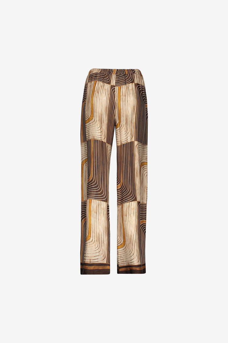 Geisha dames pantalon met grafische print en comfortabele elastische taille