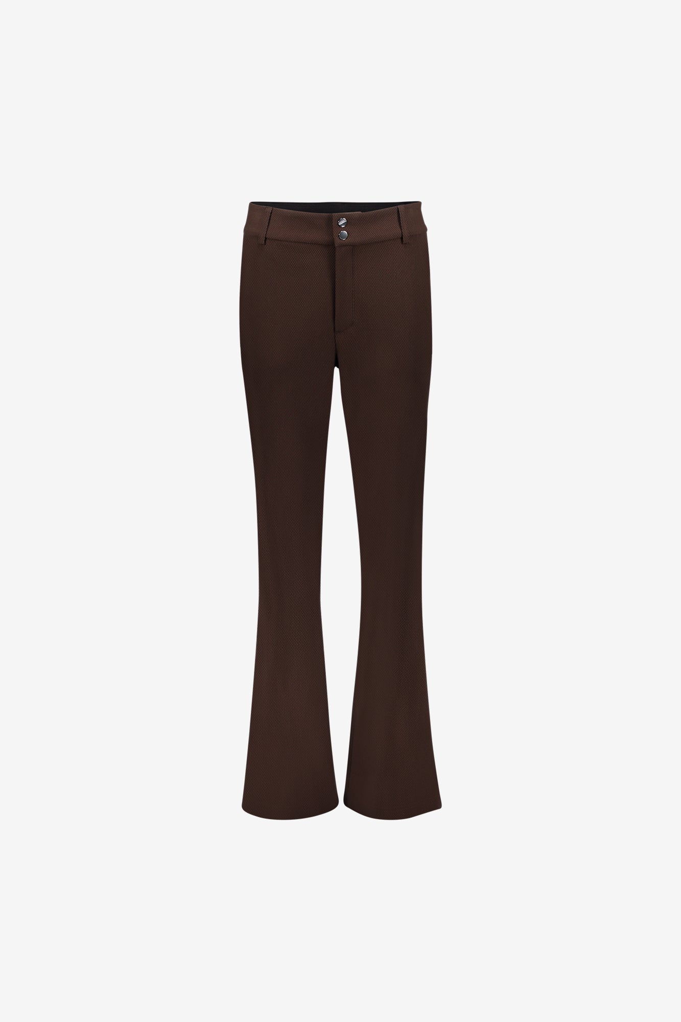 Geisha comfy flared pantalon met honeycomb structuur