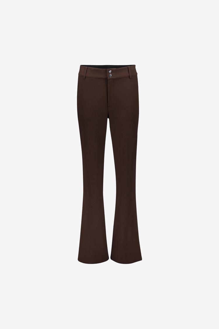 Geisha comfy flared pantalon met honeycomb structuur
