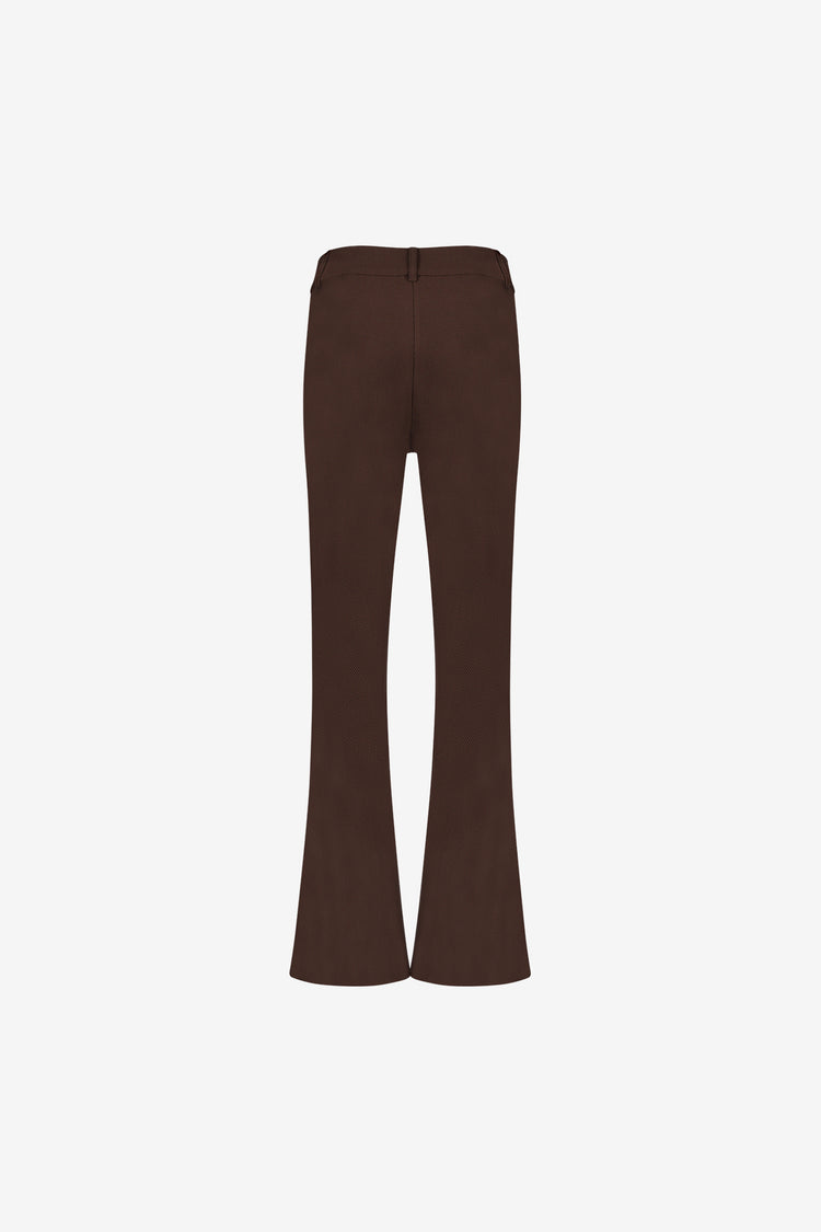 Geisha comfy flared pantalon met honeycomb structuur