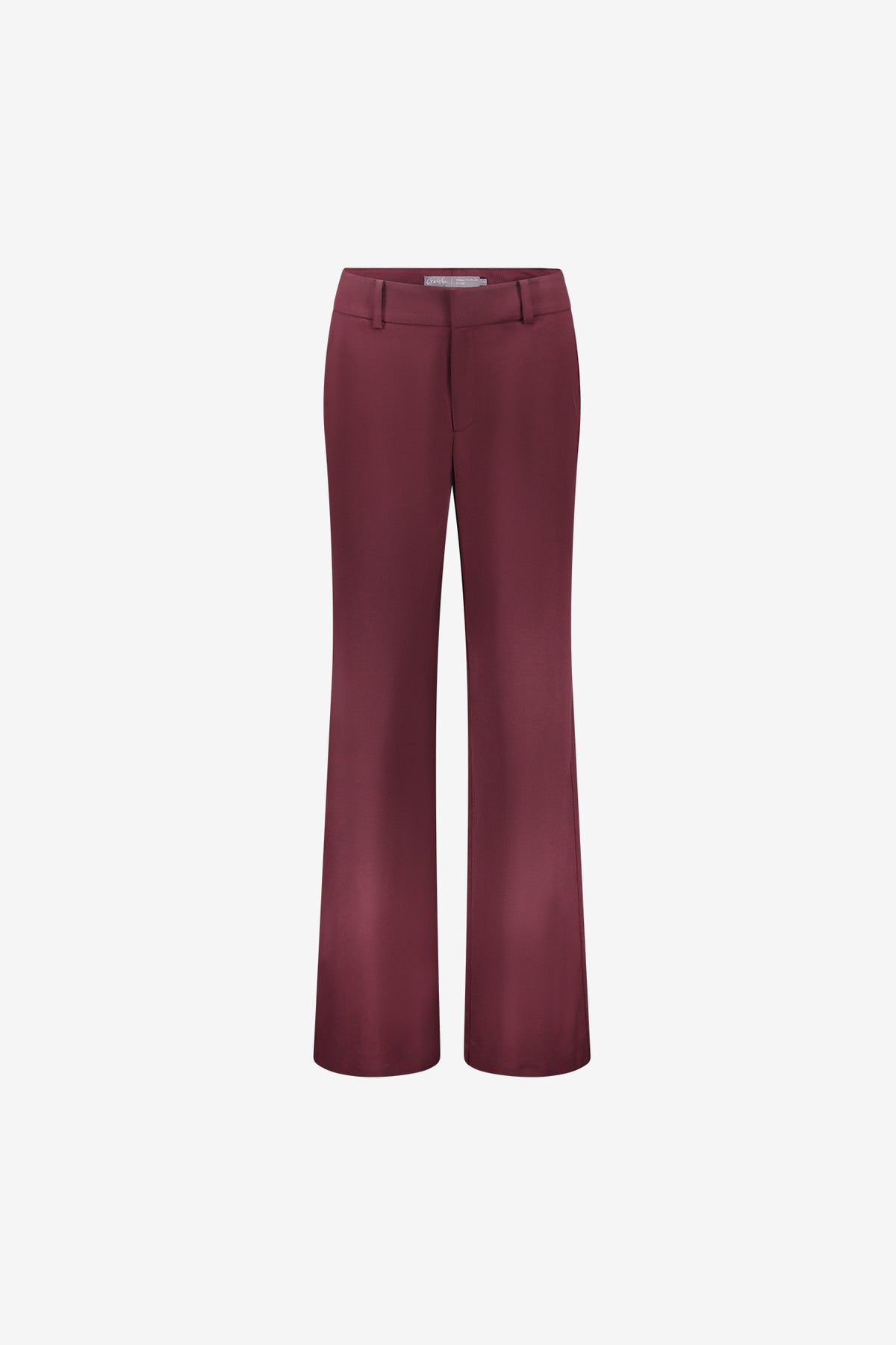 Geisha burgundy pantalon met wijde pijpen en hoge taille