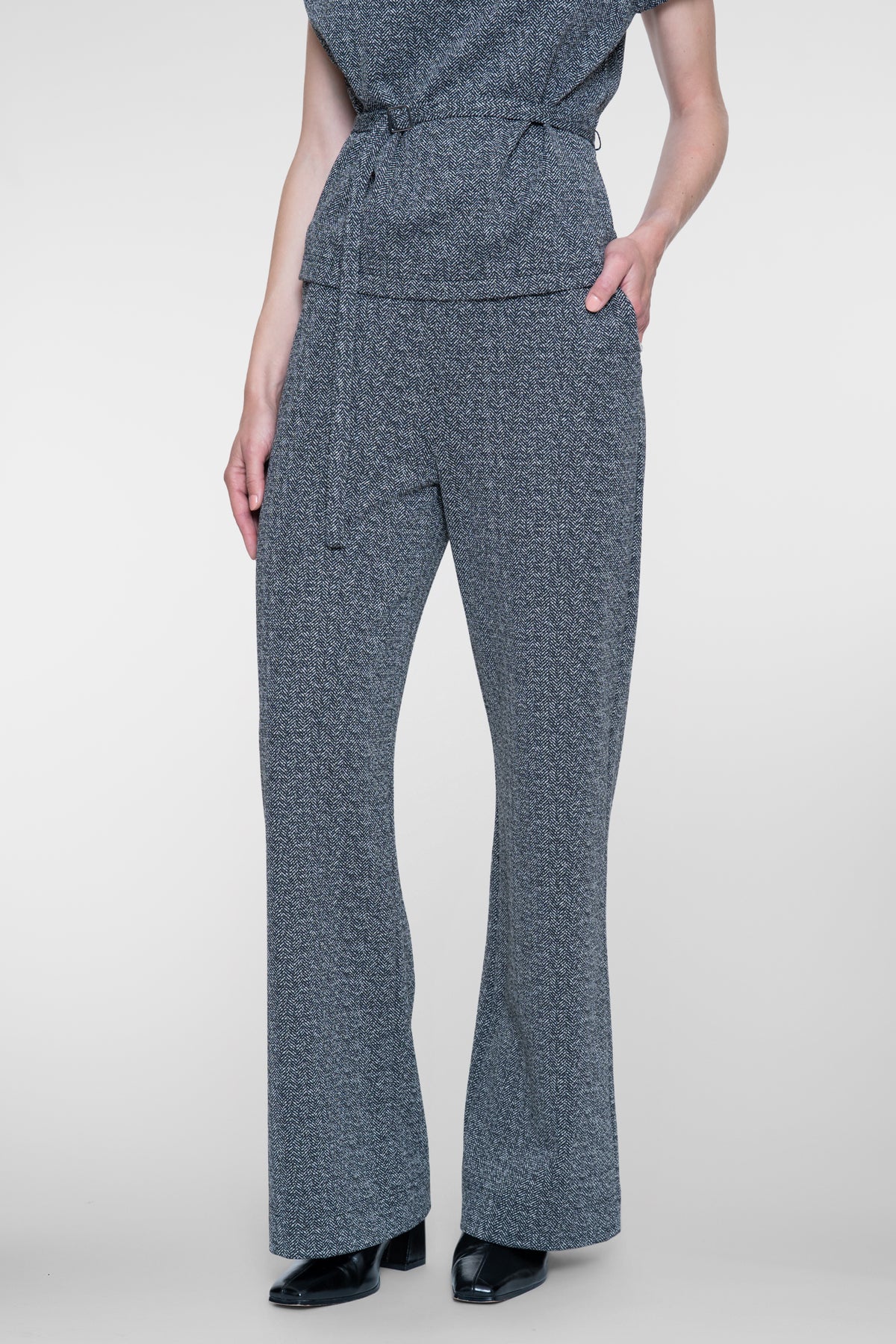 Geisha gemêleerde pantalon met elastische taille