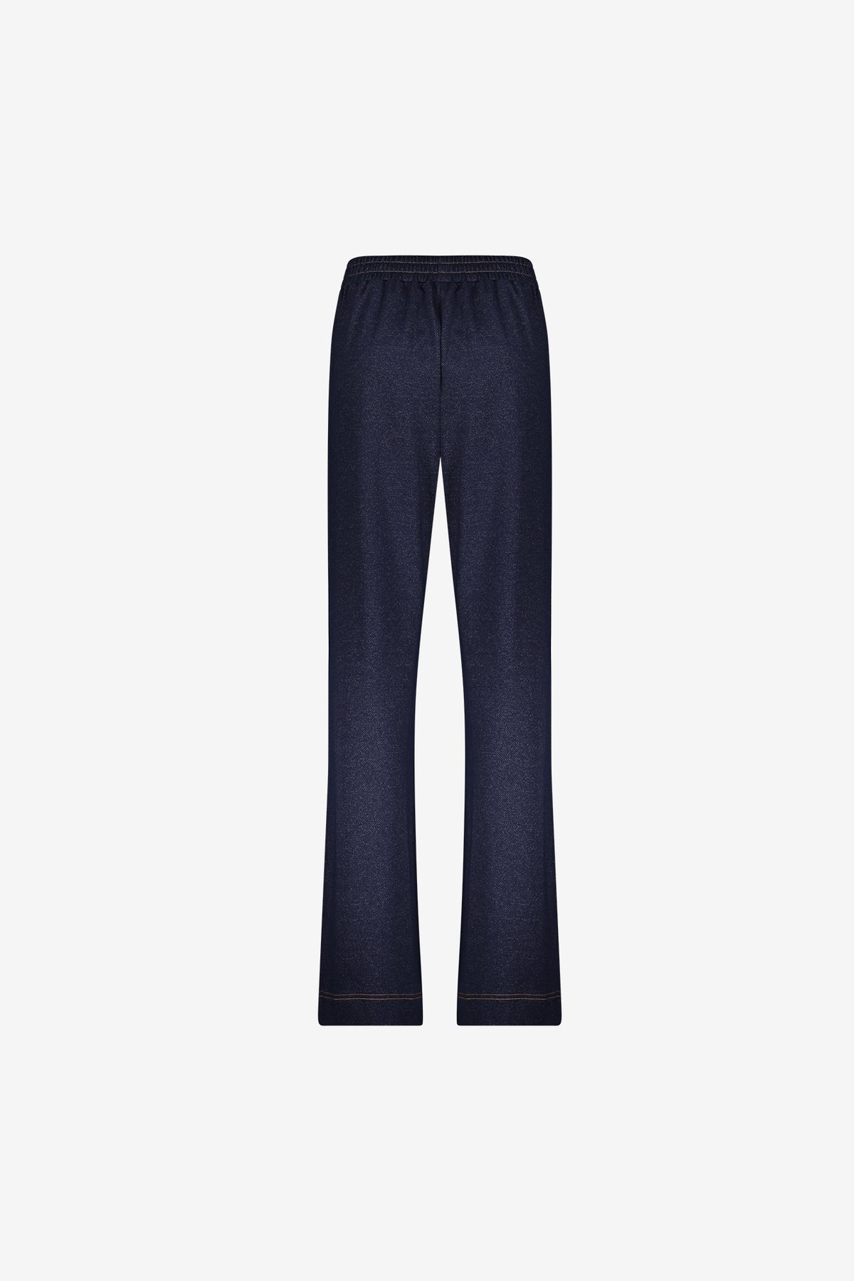 Geisha pantalon met elastische taille en denimlook