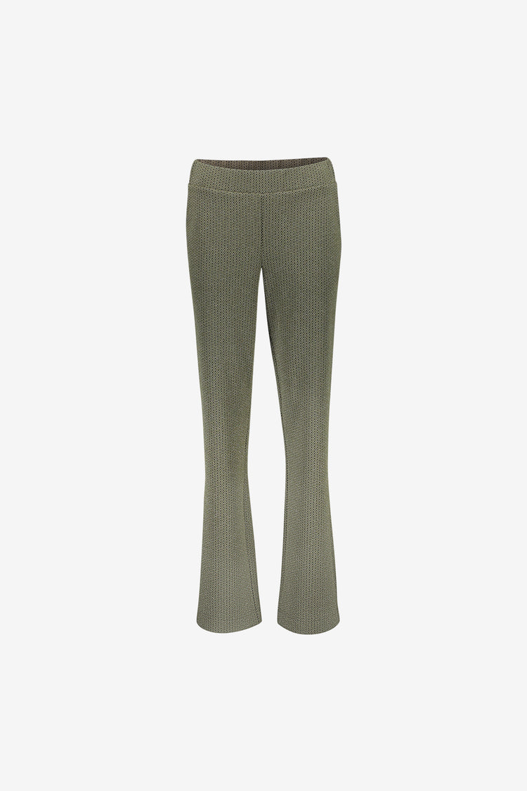 Geisha pantalon met lurex en elastische tailleband