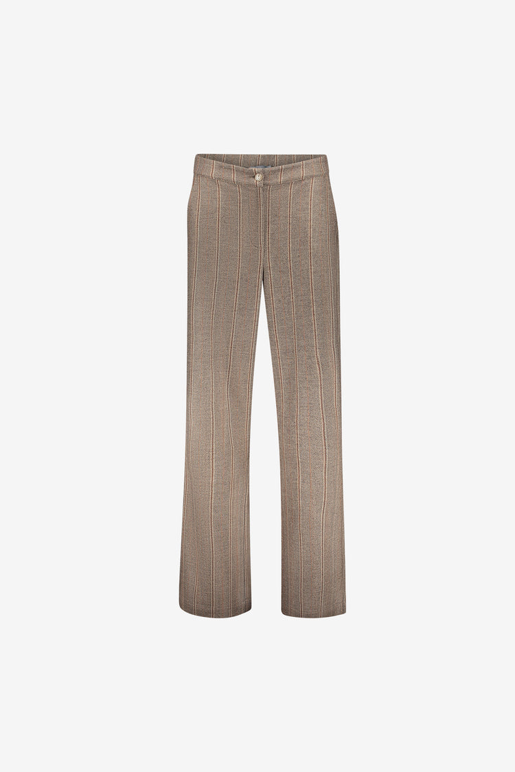 Geisha high waist pantalon met lurexstrepen