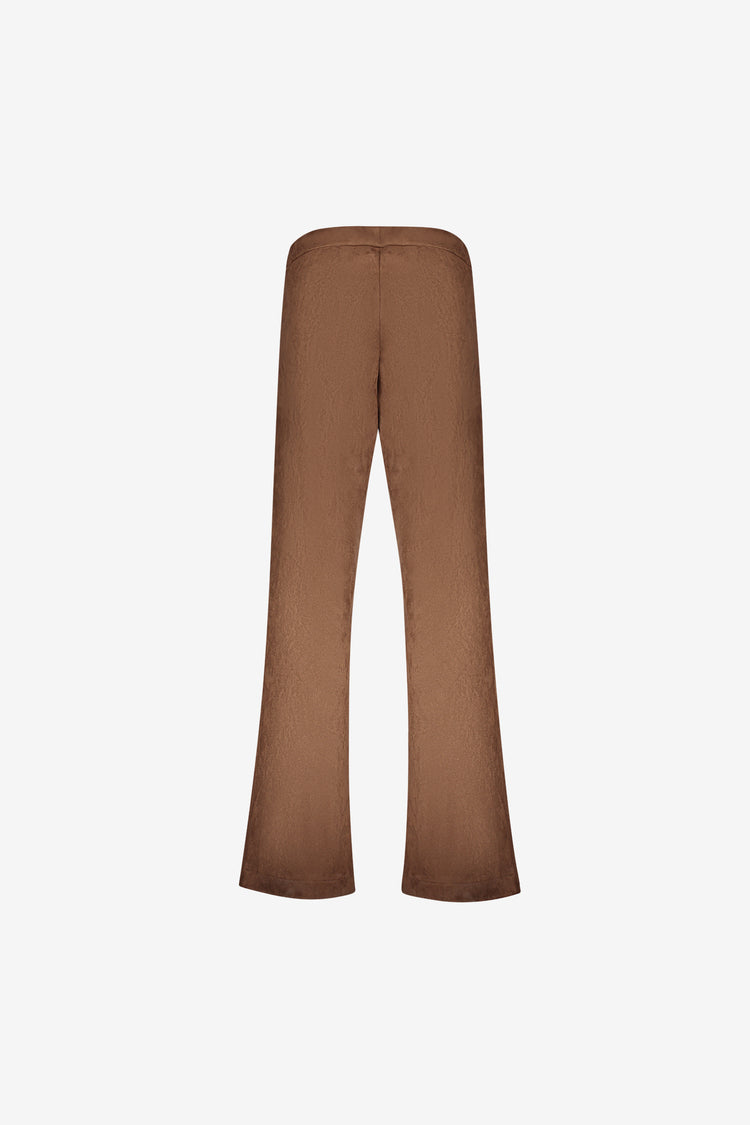 Geisha wide leg broek met suèdelook