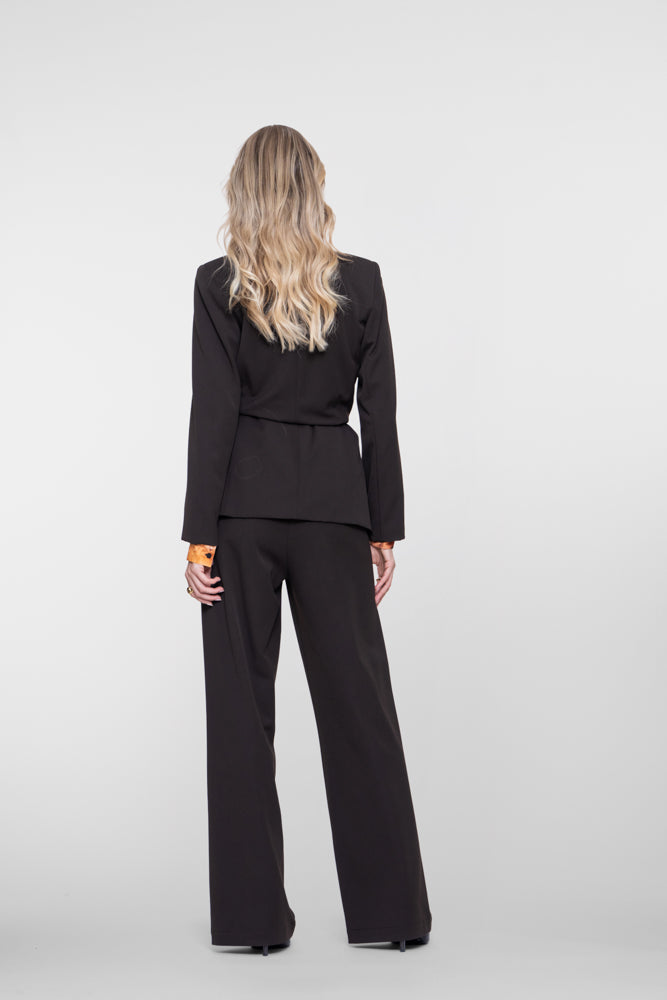 Geisha wide leg pantalon met klassieke uitstraling
