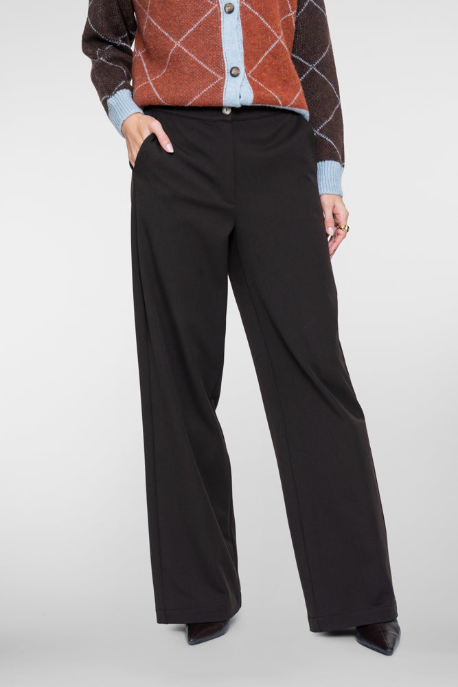 Geisha wide leg pantalon met klassieke uitstraling
