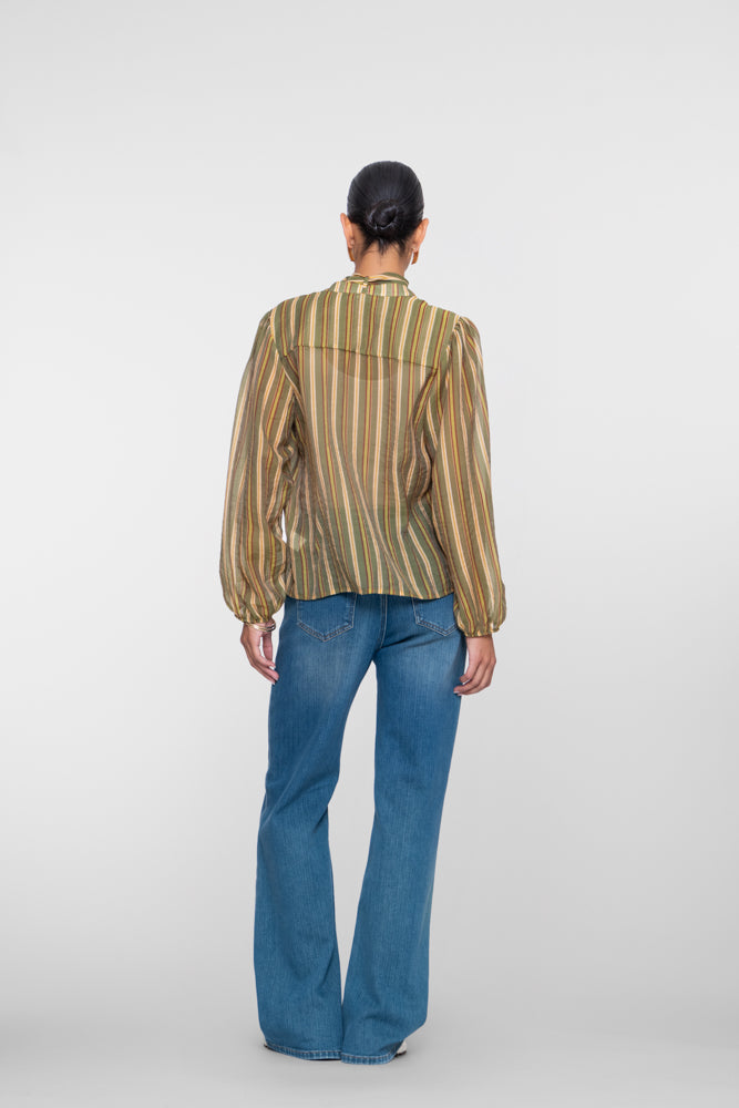 Geisha flared jeans met hoge taille en wijde pijpen