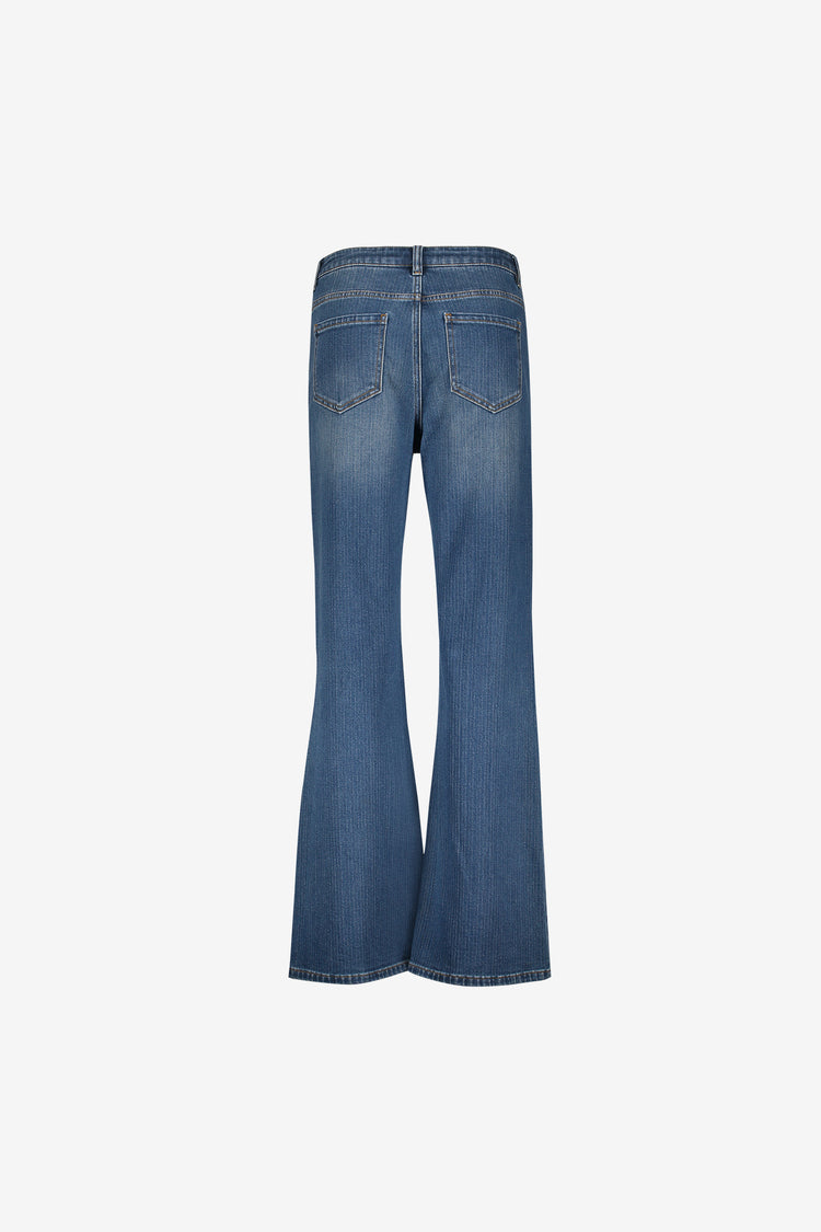 Geisha flared jeans met hoge taille en wijde pijpen