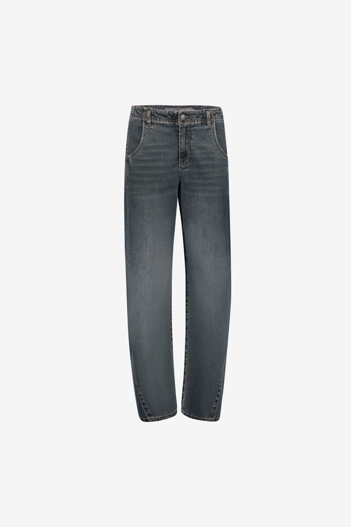 Geisha barrel jeans met sierstiksels
