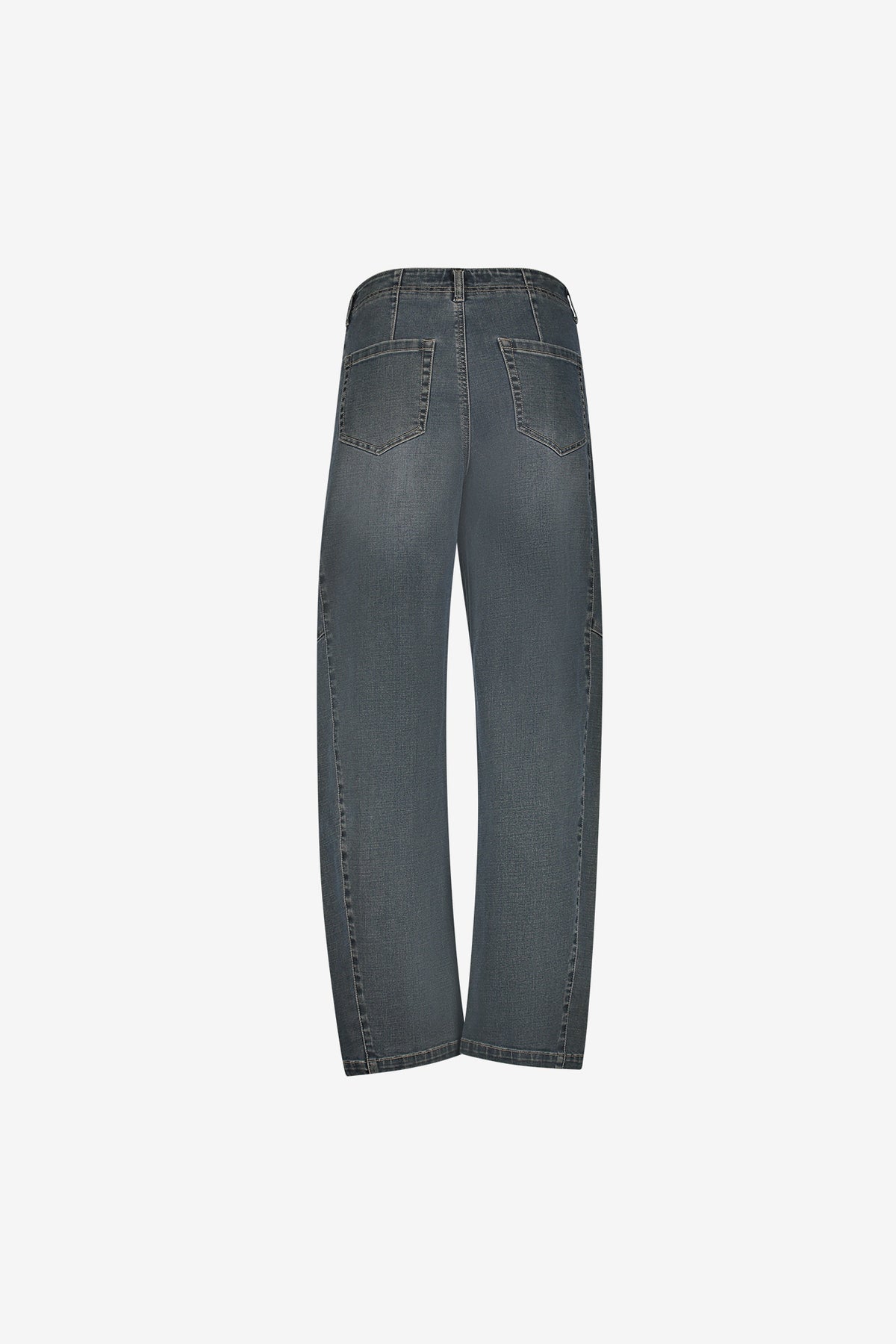 Geisha barrel jeans met sierstiksels