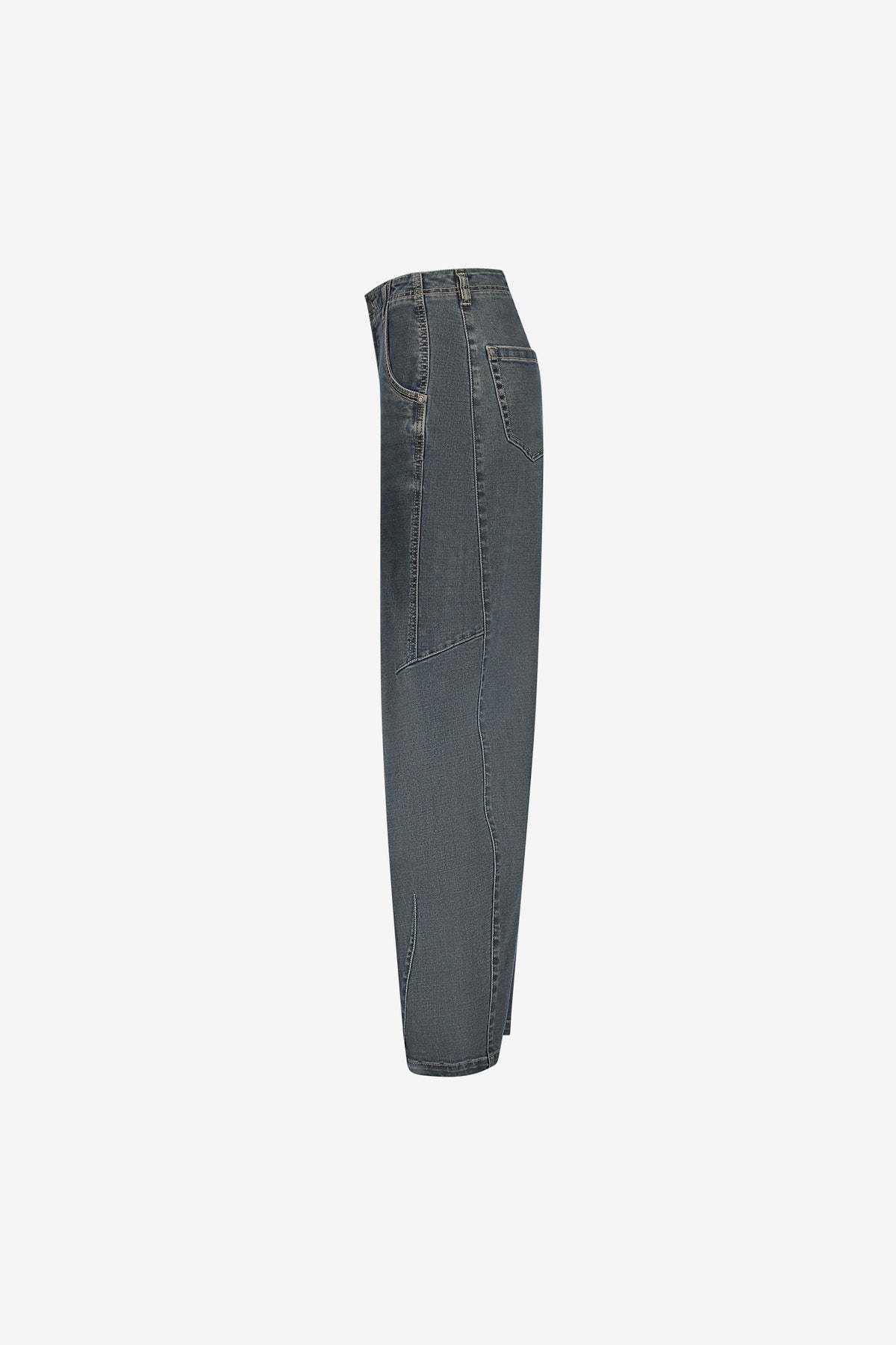 Geisha barrel jeans met sierstiksels