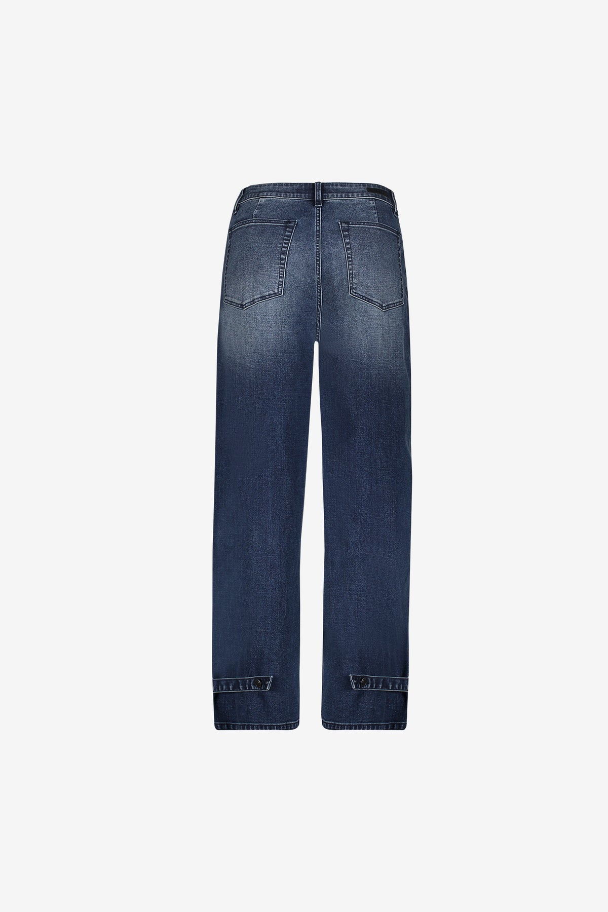 Geisha high waist barrel jeans met knoopdetail