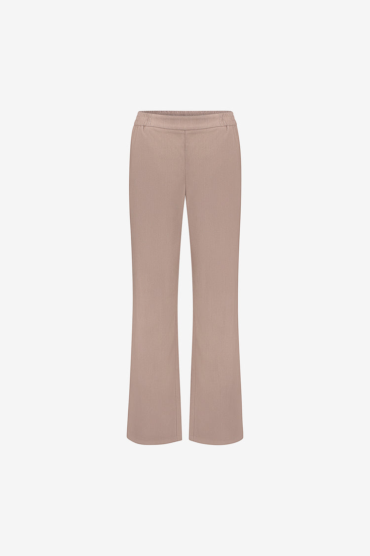 Geisha flanel melange broek met rechte pijpen