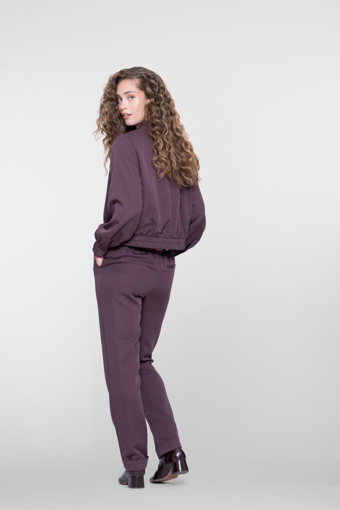 Geisha tapered pantalon met omslag