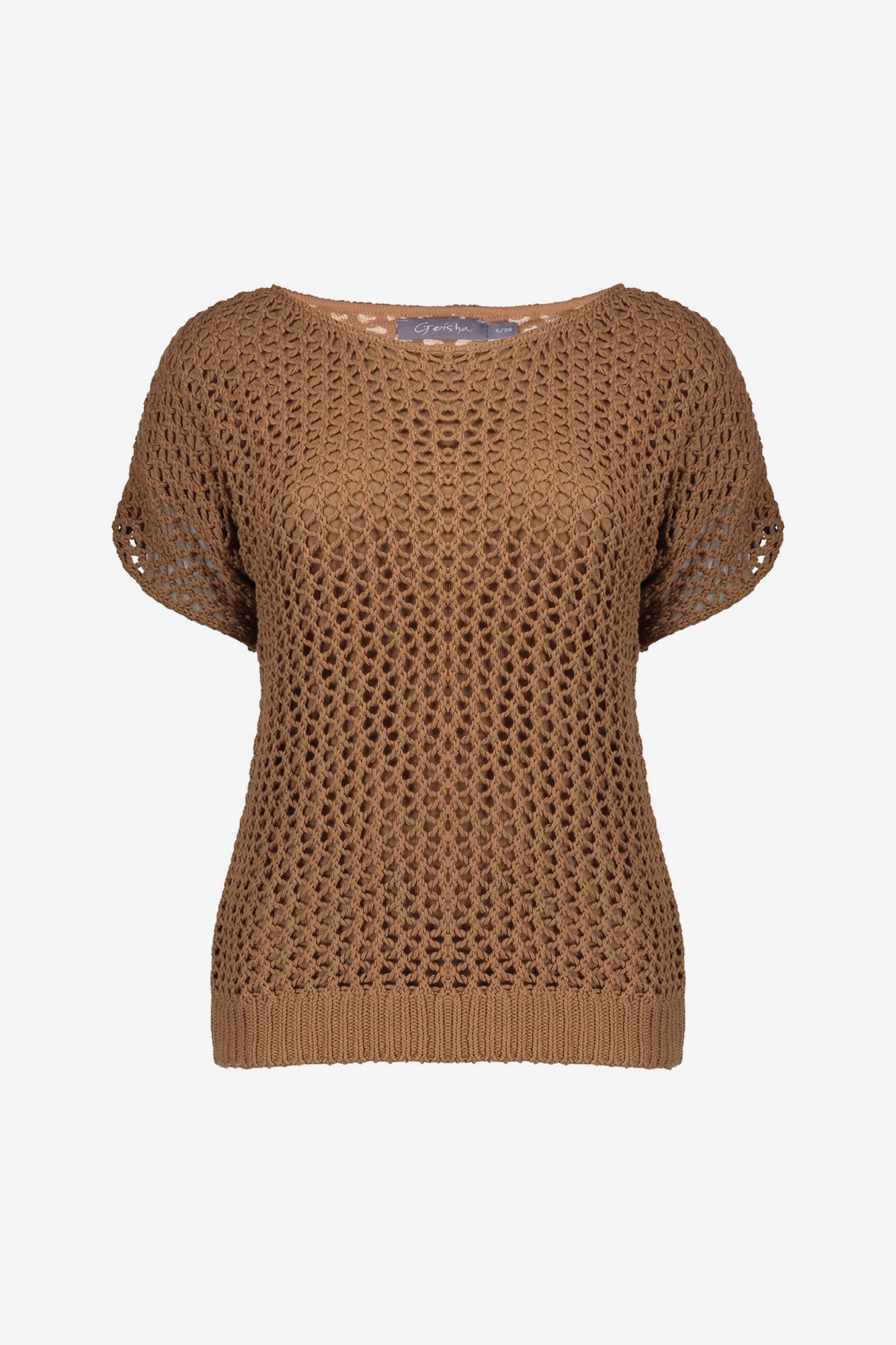 Geisha opengewerkt knit met korte mouwen
