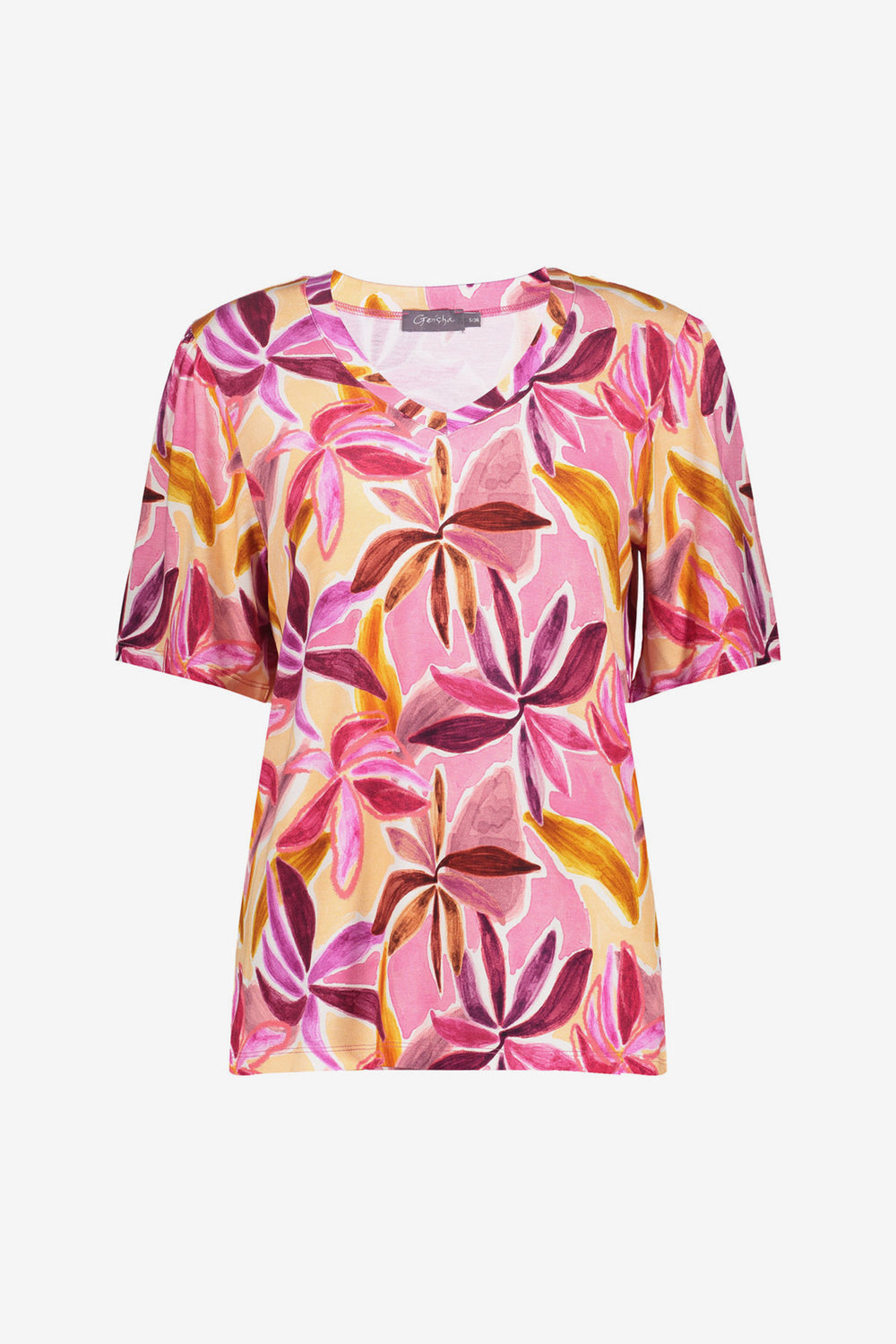 Geisha T-shirt met kleurrijke print