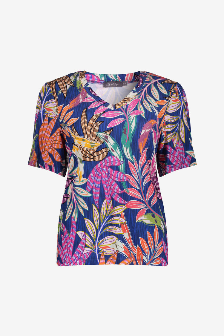 Geisha T-shirt met kleurrijke print
