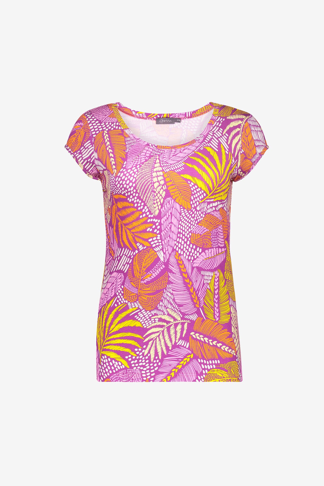 Geisha T-shirt met ronde hals en print