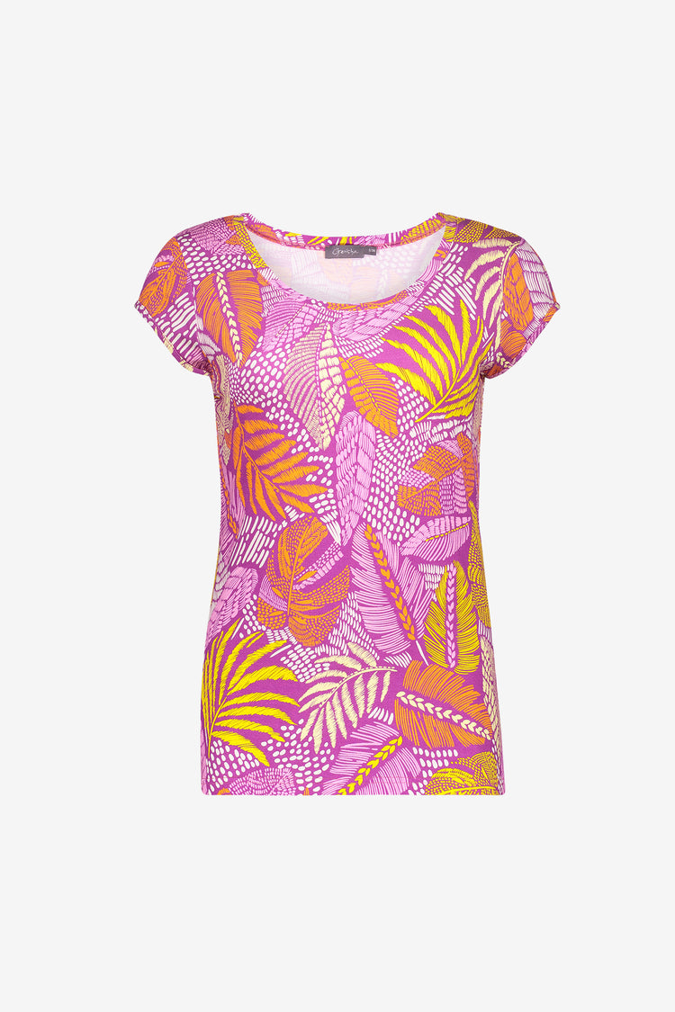 Geisha T-shirt met ronde hals en print