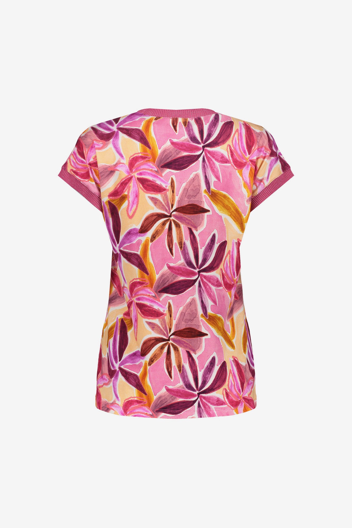 Geisha jersey T-shirt met ronde hals en glitterdetail