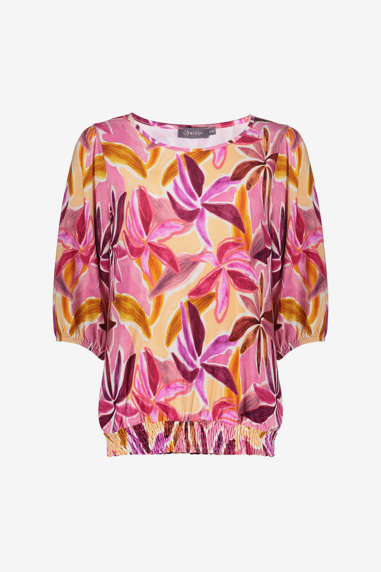 Geisha jersey T-shirt met smock