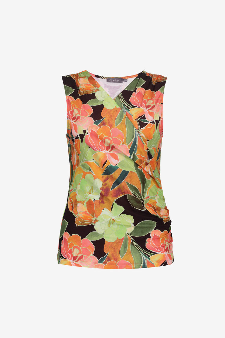 Geisha V-hals top met overslag