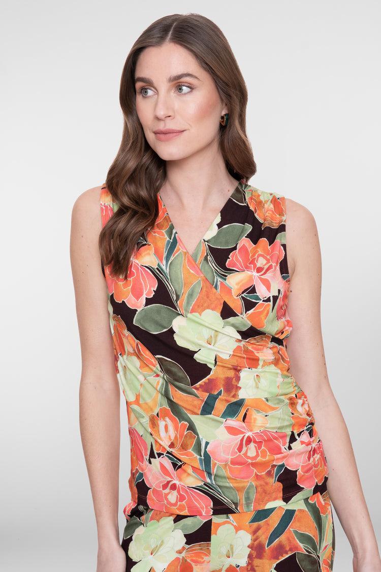 Geisha V-hals top met overslag