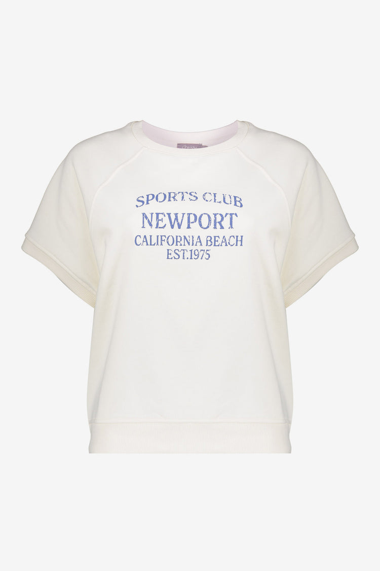 Geisha boxy sweater met tekstprint en lage schouderinzet