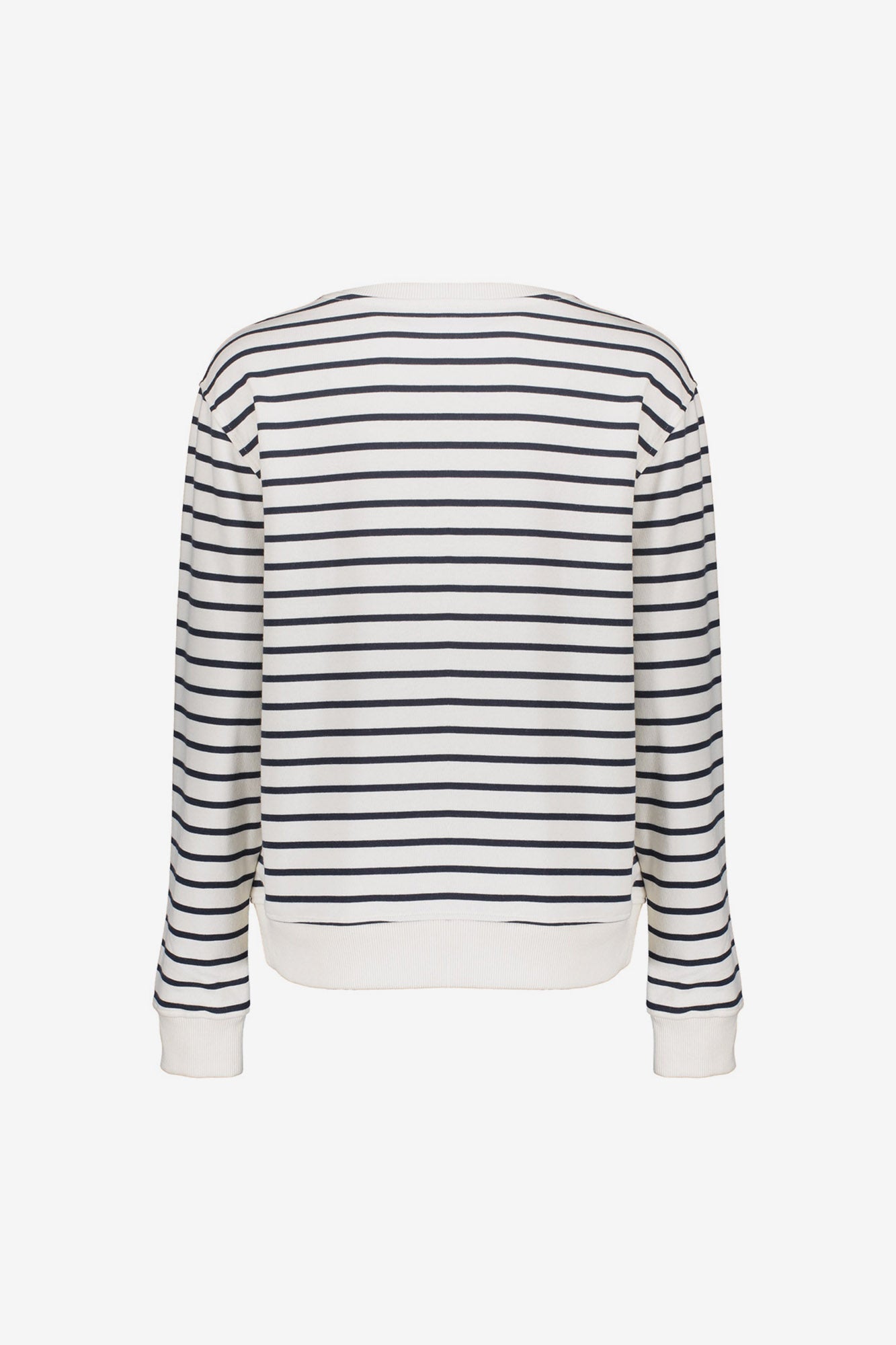Geisha sweater met strepen en logo