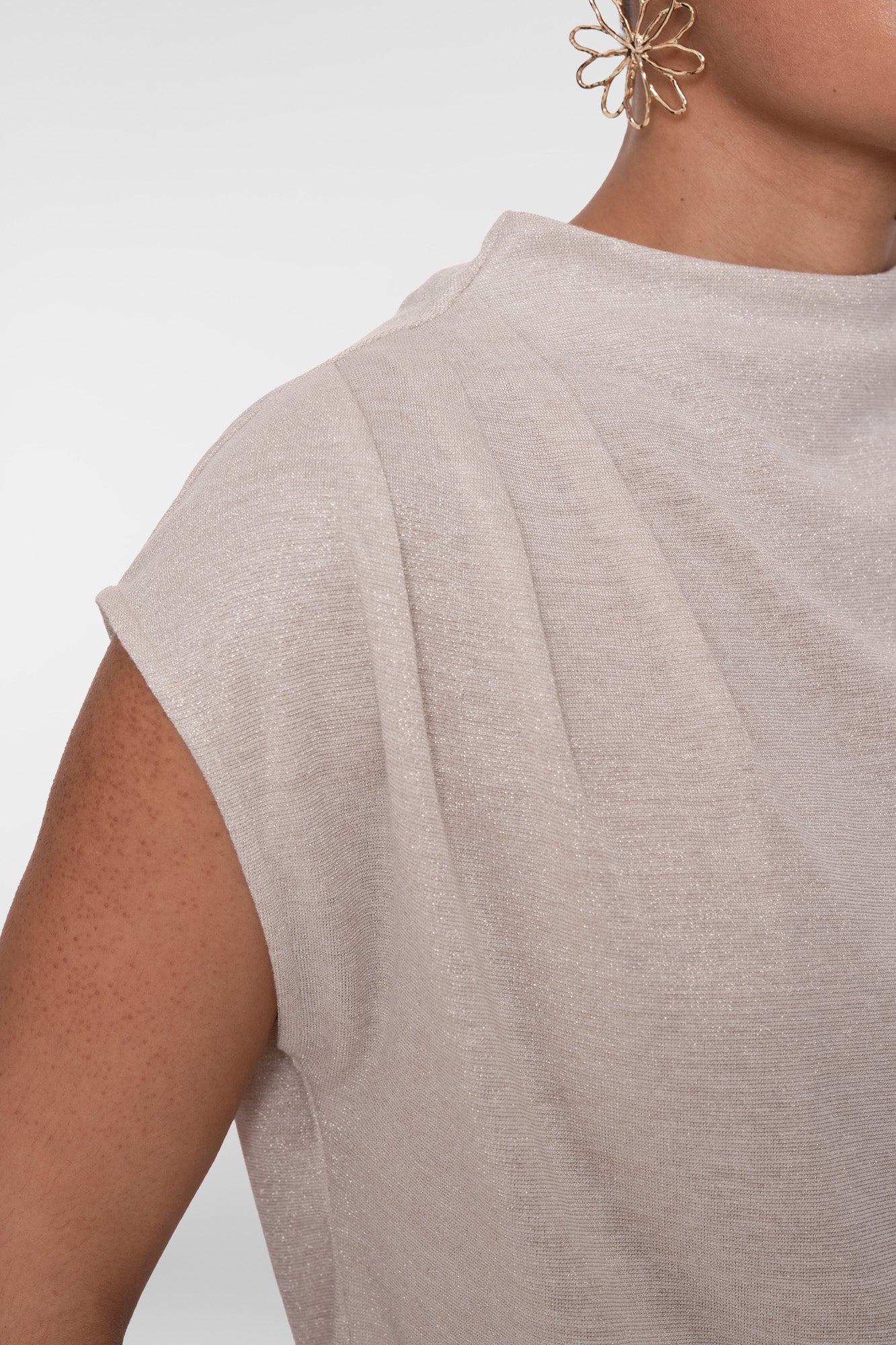 Geisha dames top met high neck detail