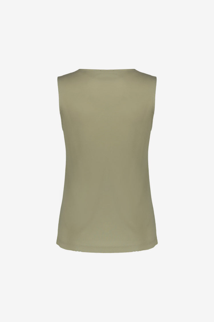 Geisha mouwloze top met draperende hals