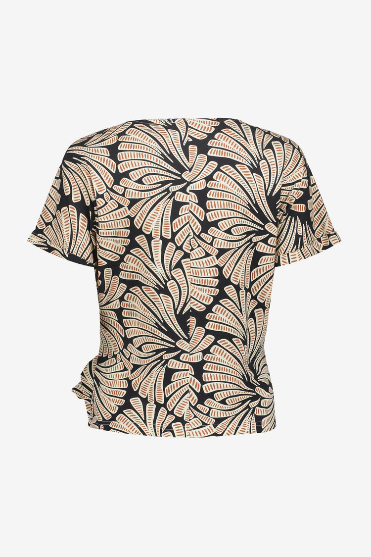 Geisha top met print en comfortabele tricot kwaliteit