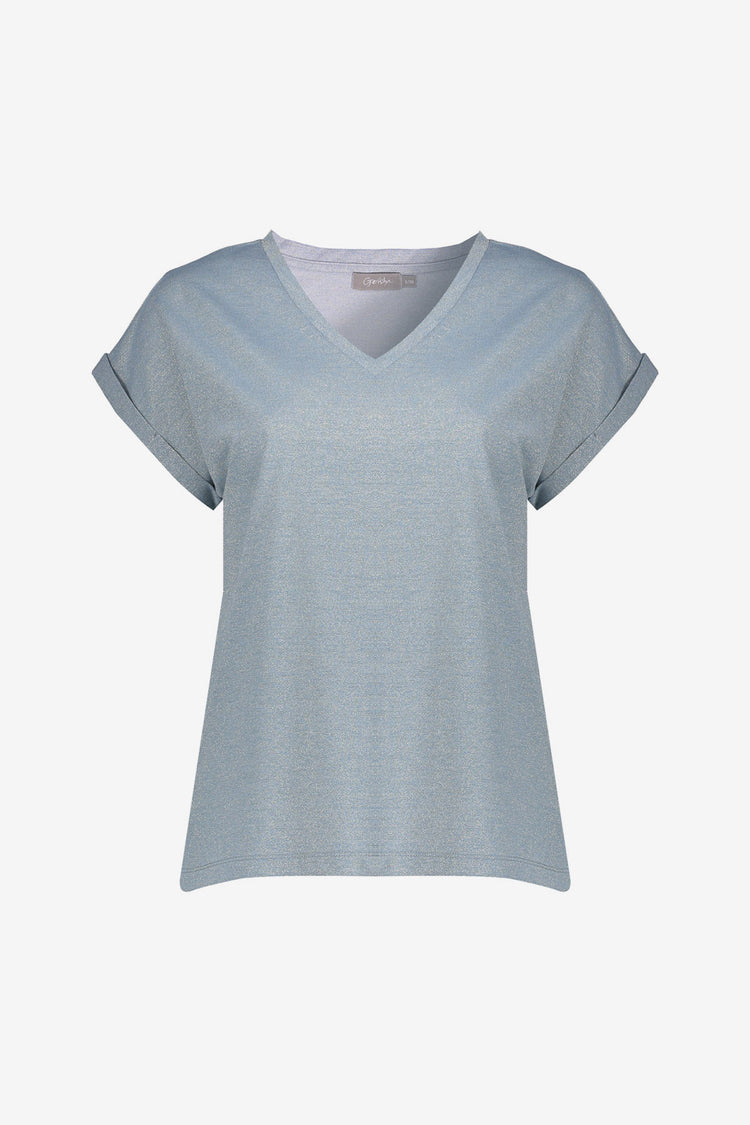 Geisha T-shirt met V-hals en lurex
