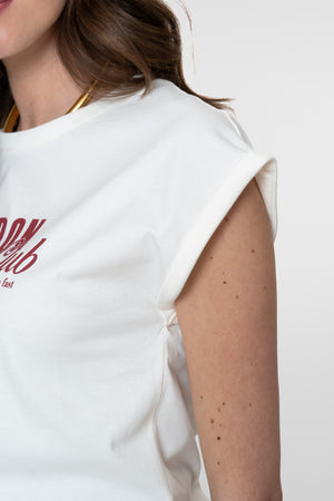 Geisha T-shirt 'London dream club' met omgeslagen korte mouwen
