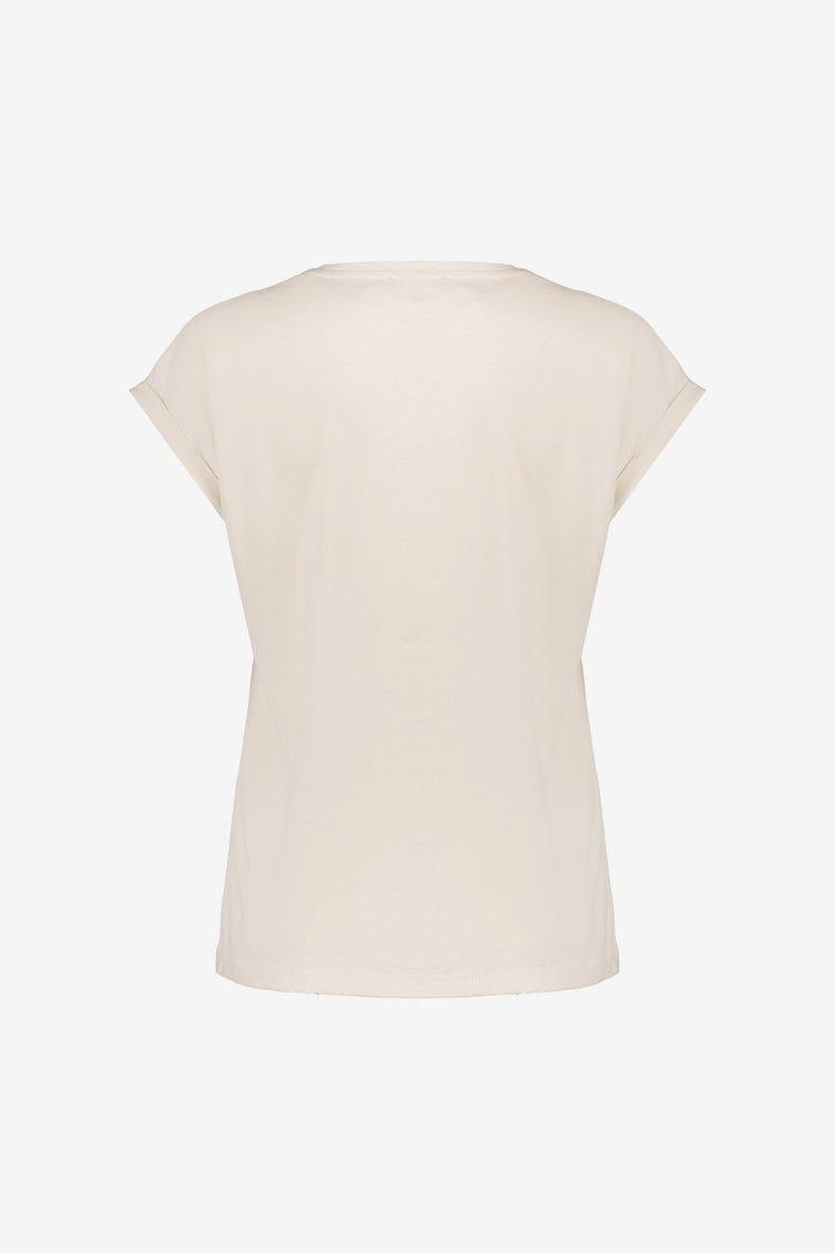 Geisha T-shirt met opvallende print en zomerse uitstraling