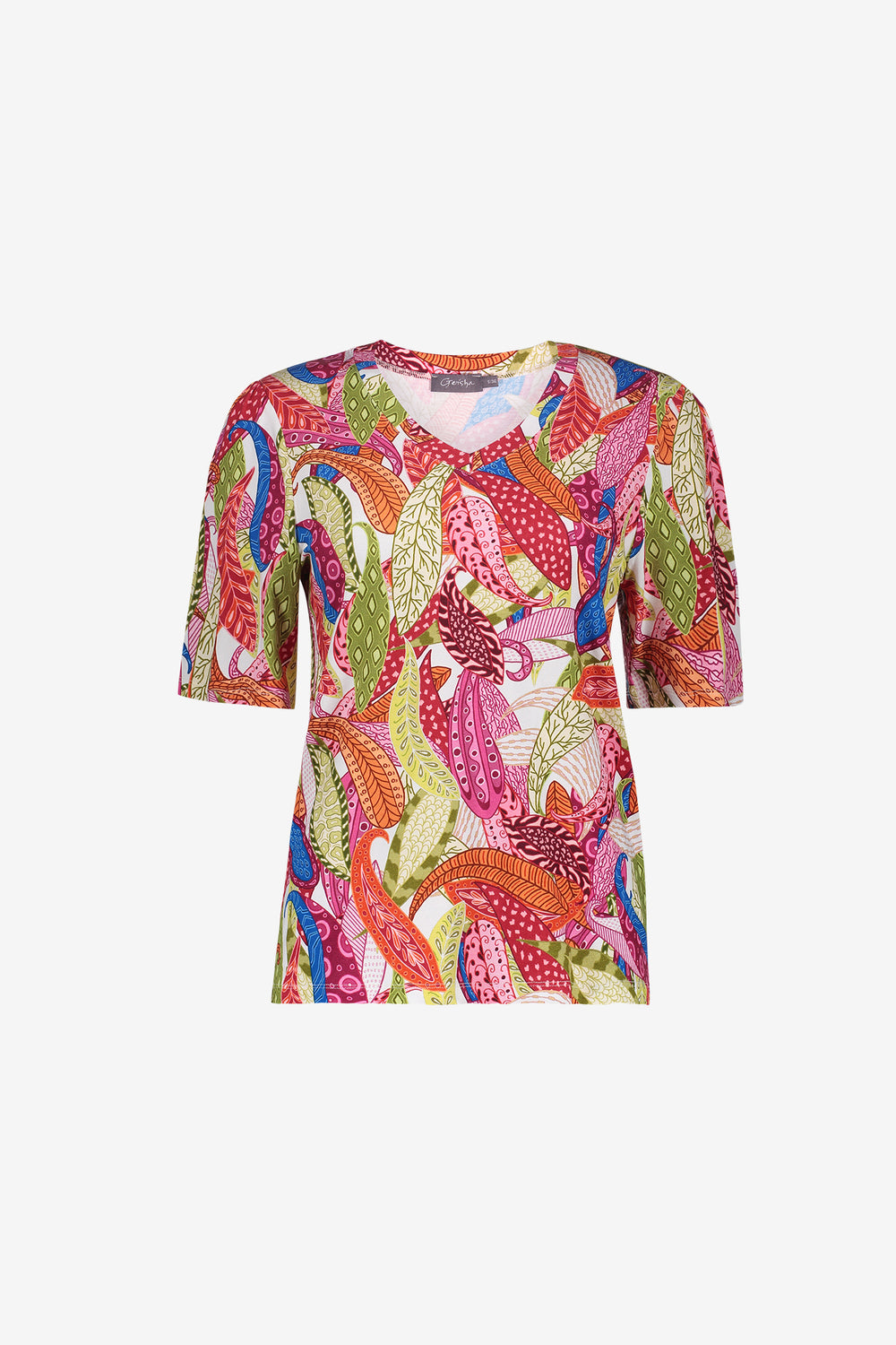 Geisha T-shirt met grafische print en tricot kwaliteit